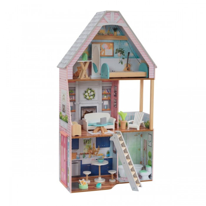 Casa pentru papusi din lemn MDF  Matilda  DollHouse cu sistem EZ KRAFT™ ASSEMBLY  de la KidKraft